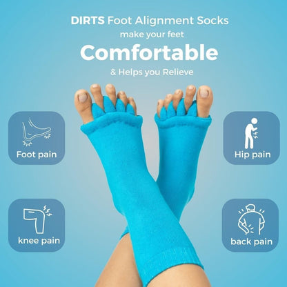 Cotton Foot Alignment Socks - 5 Toe Separator