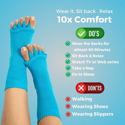 Cotton Foot Alignment Socks - 5 Toe Separator